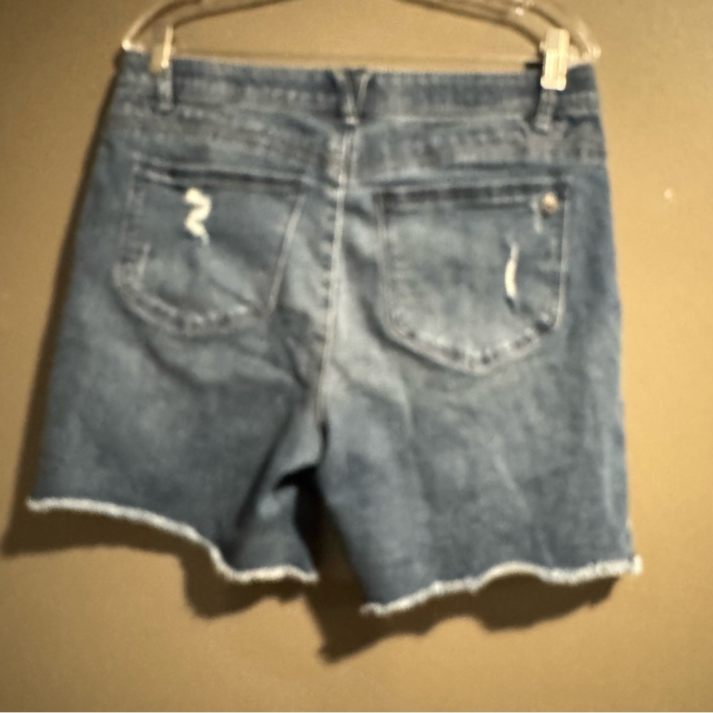 Democracy Distressed Blue Jean Shorts Size 12 - Picture 2 of 10